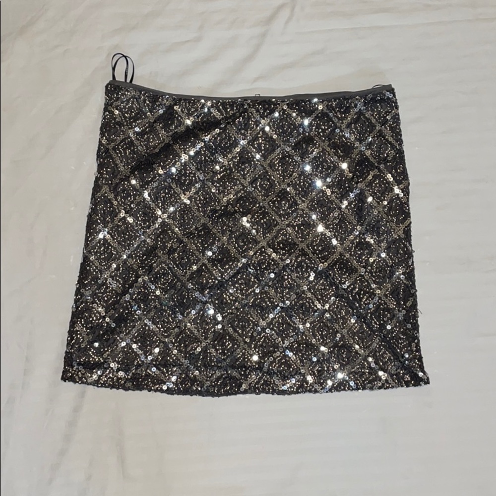 Sequined mini skirt